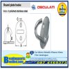 Round plate hook polished SS